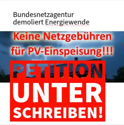 Finger weg von der Photovoltaik!